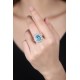 Ruif Jewelry Classic Design S925 Silver 7.66ct Lab Paraiba Ring Wedding Bands Ruif Jewelry Classic Design S925 Silver 7.66ct Lab Paraiba Ring Wedding Bands