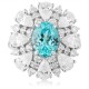 Ruif Jewelry Classic Design S925 Silver 4.2ct Lab Paraiba Ring Wedding Bands Ruif Jewelry Classic Design S925 Silver 4.2ct Lab Paraiba Ring Wedding Bands