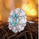 Ruif Jewelry Classic Design S925 Silver 4.2ct Lab Paraiba Ring Wedding Bands Ruif Jewelry Classic Design S925 Silver 4.2ct Lab Paraiba Ring Wedding Bands