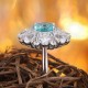 Ruif Jewelry Classic Design S925 Silver 4.2ct Lab Paraiba Ring Wedding Bands Ruif Jewelry Classic Design S925 Silver 4.2ct Lab Paraiba Ring Wedding Bands
