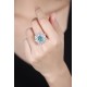 Ruif Jewelry Classic Design S925 Silver 4.2ct Lab Paraiba Ring Wedding Bands Ruif Jewelry Classic Design S925 Silver 4.2ct Lab Paraiba Ring Wedding Bands