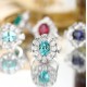 Ruif Jewelry Classic Design S925 Silver 4.24ct Lab Paraiba Ring Wedding Bands Ruif Jewelry Classic Design S925 Silver 4.24ct Lab Paraiba Ring Wedding Bands