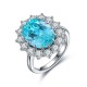 Ruif Jewelry Classic Design S925 Silver 9.154ct Lab Paraiba Ring Wedding Bands Ruif Jewelry Classic Design S925 Silver 9.154ct Lab Paraiba Ring Wedding Bands