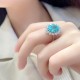 Ruif Jewelry Classic Design S925 Silver 9.154ct Lab Paraiba Ring Wedding Bands