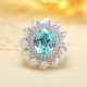 Ruif Jewelry Classic Design S925 Silver 6.715ct Lab Paraiba Ring Wedding Bands Ruif Jewelry Classic Design S925 Silver 6.715ct Lab Paraiba Ring Wedding Bands