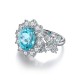 Ruif Jewelry Classic Design S925 Silver 5.714ct Lab Paraiba Ring Wedding Bands Ruif Jewelry Classic Design S925 Silver 5.714ct Lab Paraiba Ring Wedding Bands