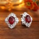 Ruif Jewelry Classic Design S925 Silver 5.195ct Lab Grown Ruby Earrings Gemstone Jewelry Ruif Jewelry Classic Design S925 Silver 5.195ct Lab Grown Ruby Earrings Gemstone Jewelry