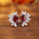 Ruif Jewelry Classic Design S925 Silver 1.7ct Lab Grown Ruby Earrings Gemstone Jewelry Ruif Jewelry Classic Design S925 Silver 1.7ct Lab Grown Ruby Earrings Gemstone Jewelry