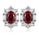 Ruif Jewelry Classic Design S925 Silver 3.35ct Lab Grown Ruby  Earrings Gemstone Jewelry