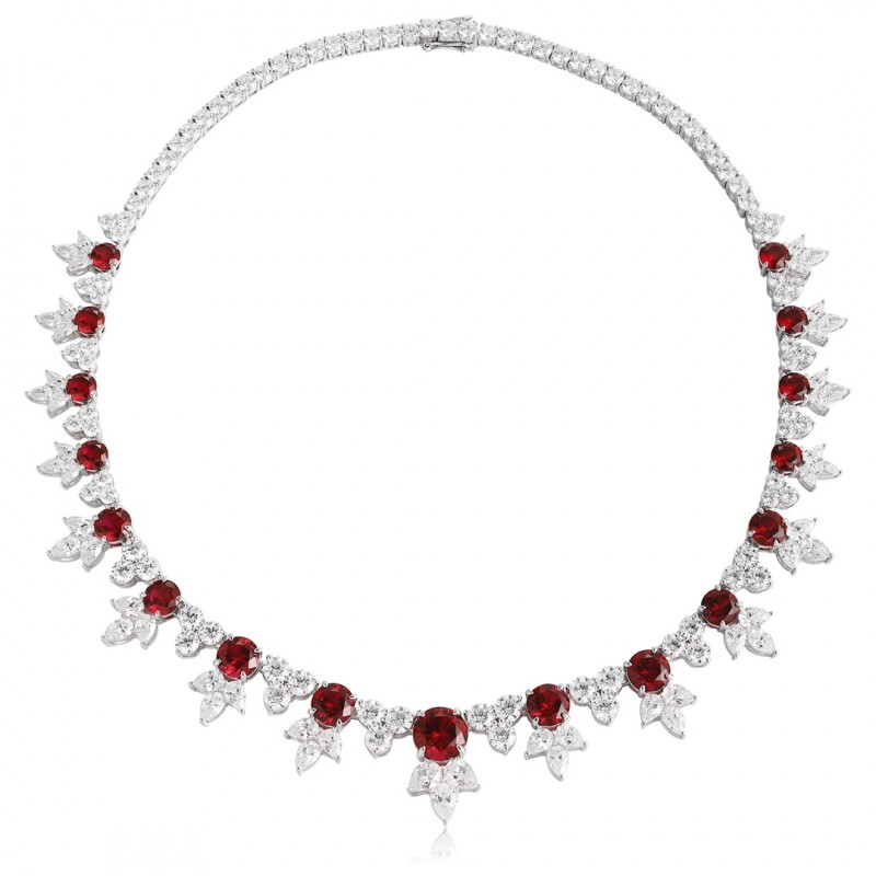 Ruif Jewelry Classic Design S925 Silver 28.35ct Lab Grown Ruby Pendant Necklace Gemstone Jewelry Ruif Jewelry Classic Design S925 Silver 28.35ct Lab Grown Ruby Pendant Necklace Gemstone Jewelry