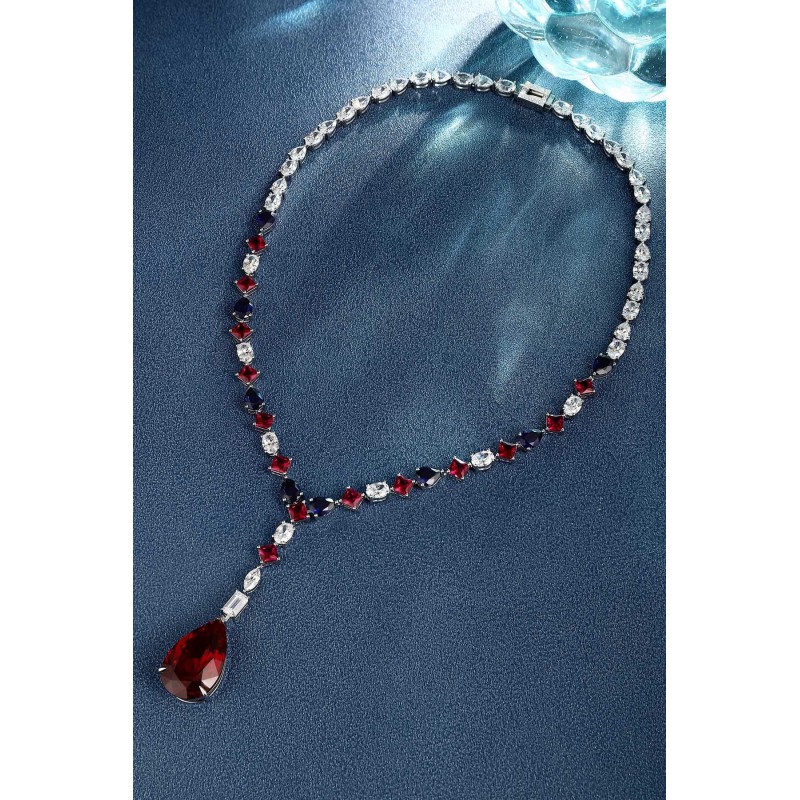Ruif Jewelry Classic Design S925 Silver 55.25ct Synthetic Ruby Necklace Gemstone Jewelry Ruif Jewelry Classic Design S925 Silver 55.25ct Synthetic Ruby Necklace Gemstone Jewelry