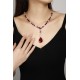 Ruif Jewelry Classic Design S925 Silver 55.25ct Synthetic Ruby Necklace Gemstone Jewelry Ruif Jewelry Classic Design S925 Silver 55.25ct Synthetic Ruby Necklace Gemstone Jewelry