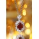 Ruif Jewelry Classic Design S925 Silver 2.66ct Lab Grown Ruby Pendant Necklace Gemstone Jewelry