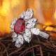 Ruif Jewelry Classic Design S925 Silver 3.8ct Lab Grown Ruby Ring Wedding Bands Ruif Jewelry Classic Design S925 Silver 3.8ct Lab Grown Ruby Ring Wedding Bands