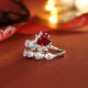 Ruif Jewelry Classic Design S925 Silver 1.59ct Lab Grown Ruby Ring Wedding Bands Ruif Jewelry Classic Design S925 Silver 1.59ct Lab Grown Ruby Ring Wedding Bands