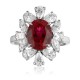Ruif Jewelry Classic Design S925 Silver 3.84ct Lab Grown Ruby Ring Wedding Bands Ruif Jewelry Classic Design S925 Silver 3.84ct Lab Grown Ruby Ring Wedding Bands