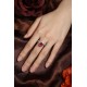 Ruif Jewelry Classic Design S925 Silver 2.895ct Lab Grown Ruby Ring Wedding Bands