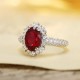 Ruif Jewelry Classic Design S925 Silver 3.16ct Lab Grown Ruby Ring Wedding Bands Ruif Jewelry Classic Design S925 Silver 3.16ct Lab Grown Ruby Ring Wedding Bands