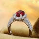 Ruif Jewelry Classic Design S925 Silver 3.16ct Lab Grown Ruby Ring Wedding Bands Ruif Jewelry Classic Design S925 Silver 3.16ct Lab Grown Ruby Ring Wedding Bands