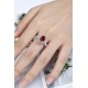 Ruif Jewelry Classic Design S925 Silver 3.16ct Lab Grown Ruby Ring Wedding Bands Ruif Jewelry Classic Design S925 Silver 3.16ct Lab Grown Ruby Ring Wedding Bands