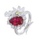 Ruif Jewelry Classic Design S925 Silver 4.81ct Lab Grown Ruby Ring Wedding Bands Ruif Jewelry Classic Design S925 Silver 4.81ct Lab Grown Ruby Ring Wedding Bands
