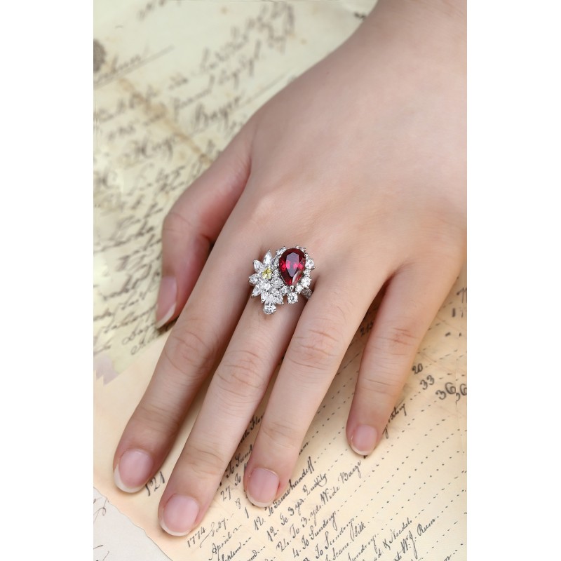 Ruif Jewelry Classic Design S925 Silver 4.81ct Lab Grown Ruby Ring Wedding Bands Ruif Jewelry Classic Design S925 Silver 4.81ct Lab Grown Ruby Ring Wedding Bands
