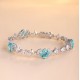Ruif Jewelry Classic Design S925 Silver 16.72ct Lab Grown Paraiba Sapphire Bracelet Gemstone Jewelry Ruif Jewelry Classic Design S925 Silver 16.72ct Lab Grown Paraiba Sapphire Bracelet Gemstone Jewelry