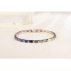 Ruif Jewelry Classic Design S925 Silver 8.55ct Lab Grown Sapphire Bracelet Rainbow Color Trapezoid Shape Gemstone Jewelry Ruif Jewelry Classic Design S925 Silver 8.55ct Lab Grown Sapphire Bracelet Rainbow Color Trapezoid Shape Gemstone Jewelry