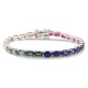Ruif Jewelry Classic Design Oval Shape S925 Silver 18.4ct Lab Grown Sapphire Bracelet Rainbow Color Gemstone Jewelry Ruif Jewelry Classic Design Oval Shape S925 Silver 18.4ct Lab Grown Sapphire Bracelet Rainbow Color Gemstone Jewelry