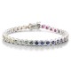 Ruif Jewelry Classic Design Round Shape S925 Silver 5.55ct Lab Grown Sapphire Bracelet Rainbow Color Gemstone Jewelry Ruif Jewelry Classic Design Round Shape S925 Silver 5.55ct Lab Grown Sapphire Bracelet Rainbow Color Gemstone Jewelry