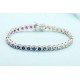 Ruif Jewelry Classic Design Round Shape S925 Silver 5.55ct Lab Grown Sapphire Bracelet Rainbow Color Gemstone Jewelry Ruif Jewelry Classic Design Round Shape S925 Silver 5.55ct Lab Grown Sapphire Bracelet Rainbow Color Gemstone Jewelry
