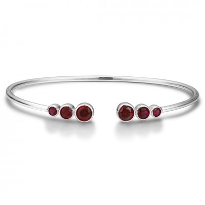 Ruif Jewelry Classic Design S925 Silver 2.05ct Lab Grown Ruby Bracelet Gemstone Jewelry