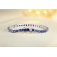 Ruif Jewelry Classic Design S925 Silver 9.1ct Lab Grown Sapphire Bracelet Gradient Blue Color Princess Cut Gemstone Jewelry Ruif Jewelry Classic Design S925 Silver 9.1ct Lab Grown Sapphire Bracelet Gradient Blue Color Princess Cut Gemstone Jewelry