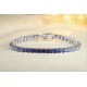 Ruif Jewelry Classic Design S925 Silver 9.1ct Lab Grown Sapphire Bracelet Gradient Blue Color Princess Cut Gemstone Jewelry Ruif Jewelry Classic Design S925 Silver 9.1ct Lab Grown Sapphire Bracelet Gradient Blue Color Princess Cut Gemstone Jewelry