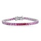 Ruif Jewelry Classic Design S925 Silver 9.5ct Lab Grown Sapphire Bracelet Gradient Pink Color Princess Cut Gemstone Jewelry Ruif Jewelry Classic Design S925 Silver 9.5ct Lab Grown Sapphire Bracelet Gradient Pink Color Princess Cut Gemstone Jewelry