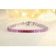 Ruif Jewelry Classic Design S925 Silver 9.5ct Lab Grown Sapphire Bracelet Gradient Pink Color Princess Cut Gemstone Jewelry Ruif Jewelry Classic Design S925 Silver 9.5ct Lab Grown Sapphire Bracelet Gradient Pink Color Princess Cut Gemstone Jewelry