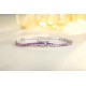 Ruif Jewelry Classic Design S925 Silver 4.32ct Lab Grown Sapphire Bracelet Gradient Purple Color Princess Cut Gemstone Jewelry