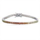 Ruif Jewelry Classic Design S925 Silver 4.32ct Lab Grown Sapphire Bracelet Gradient Yellow Color Princess Cut Gemstone Jewelry Ruif Jewelry Classic Design S925 Silver 4.32ct Lab Grown Sapphire Bracelet Gradient Yellow Color Princess Cut Gemstone Jewelry