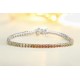 Ruif Jewelry Classic Design S925 Silver 4.32ct Lab Grown Sapphire Bracelet Gradient Yellow Color Princess Cut Gemstone Jewelry Ruif Jewelry Classic Design S925 Silver 4.32ct Lab Grown Sapphire Bracelet Gradient Yellow Color Princess Cut Gemstone Jewelry