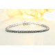 Ruif Jewelry Classic Design S925 Silver 4.32ct Lab Grown Sapphire Bracelet Gradient Green Color Princess Cut Gemstone Jewelry Ruif Jewelry Classic Design S925 Silver 4.32ct Lab Grown Sapphire Bracelet Gradient Green Color Princess Cut Gemstone Jewelry
