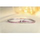 Ruif Jewelry Classic Design S925 Silver 4.32ct Lab Grown Sapphire Bracelet Gradient Papalacha Color Princess Cut Gemstone Jewelry