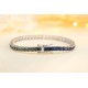 Ruif Jewelry Classic Design S925 Silver 8.65ct Lab Grown Sapphire Bracelet Gradient Green/Blue Color Princess Cut Gemstone Jewelry Ruif Jewelry Classic Design S925 Silver 8.65ct Lab Grown Sapphire Bracelet Gradient Green/Blue Color Princess Cut Gemstone Jewelry