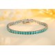 Ruif Jewelry Classic Design S925 Silver 16.1ct Lab Grown Sapphire Bracelet Gradient Paraiba Color Princess Cut Gemstone Jewelry Ruif Jewelry Classic Design S925 Silver 16.1ct Lab Grown Sapphire Bracelet Gradient Paraiba Color Princess Cut Gemstone Jewelry