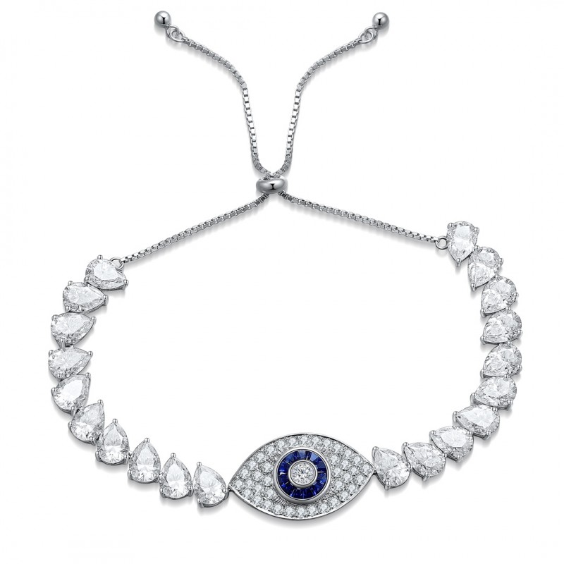 Ruif Jewelry Classic Design S925 Silver 0.27ct Lab Grown Sapphire Bracelet Gemstone Jewelry