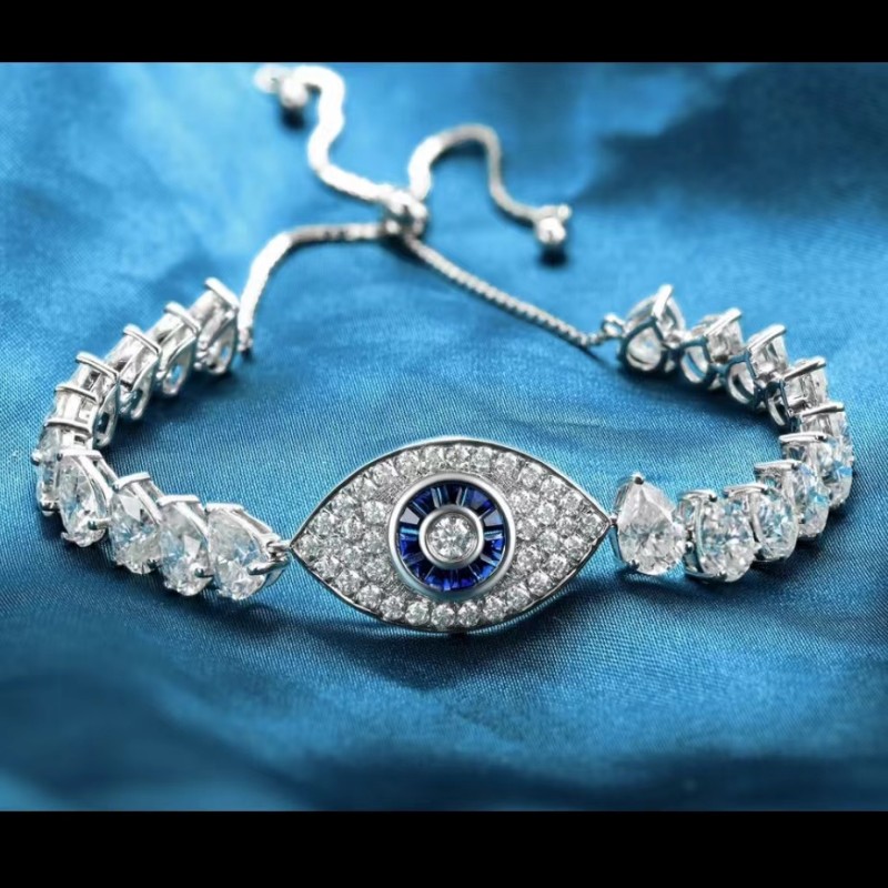Ruif Jewelry Classic Design S925 Silver 0.27ct Lab Grown Sapphire Bracelet Gemstone Jewelry