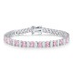 Ruif Jewelry Classic Design S925 Silver 18.62ct Pink/Yellow Color Simulated Diamond Bracelet Wedding Bands Ruif Jewelry Classic Design S925 Silver 18.62ct Pink/Yellow Color Simulated Diamond Bracelet Wedding Bands