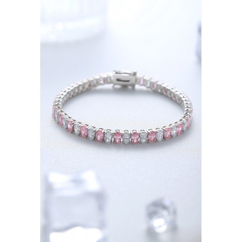 Ruif Jewelry Classic Design S925 Silver 18.62ct Pink/Yellow Color Simulated Diamond Bracelet Wedding Bands Ruif Jewelry Classic Design S925 Silver 18.62ct Pink/Yellow Color Simulated Diamond Bracelet Wedding Bands