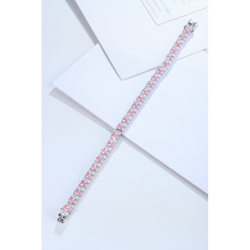 Ruif Jewelry Classic Design S925 Silver 18.62ct Pink/Yellow Color Simulated Diamond Bracelet Wedding Bands Ruif Jewelry Classic Design S925 Silver 18.62ct Pink/Yellow Color Simulated Diamond Bracelet Wedding Bands