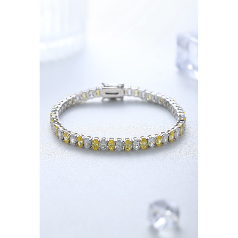 Ruif Jewelry Classic Design S925 Silver 18.62ct Pink/Yellow Color Simulated Diamond Bracelet Wedding Bands Ruif Jewelry Classic Design S925 Silver 18.62ct Pink/Yellow Color Simulated Diamond Bracelet Wedding Bands