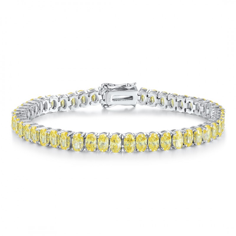 Ruif Jewelry Classic Design S925 Silver 18.62ct Yellow/White Color Simulated Diamond Bracelet Wedding Bands Ruif Jewelry Classic Design S925 Silver 18.62ct Yellow/White Color Simulated Diamond Bracelet Wedding Bands